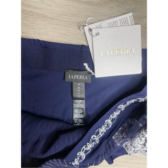 La Perla garden part briefs boyshort panties navy M NWT - Picture 3 of 4